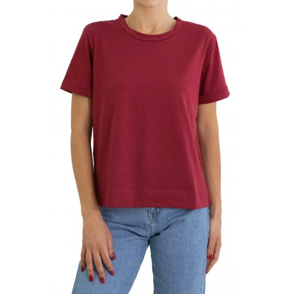 Maglia in cotone con scollo a scatoletta 